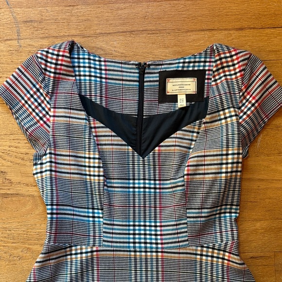 Anthropologie Moulinette Soeurs Blue and Red Plaid Dress - Picture 3 of 9